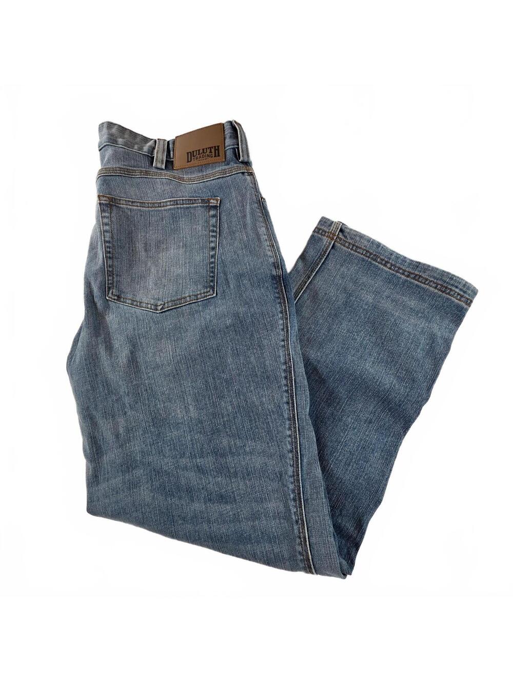 Duluth Trading Co Flex Ballroom Jeans Men's 36x30 Light Blue Relaxed Fit Denim